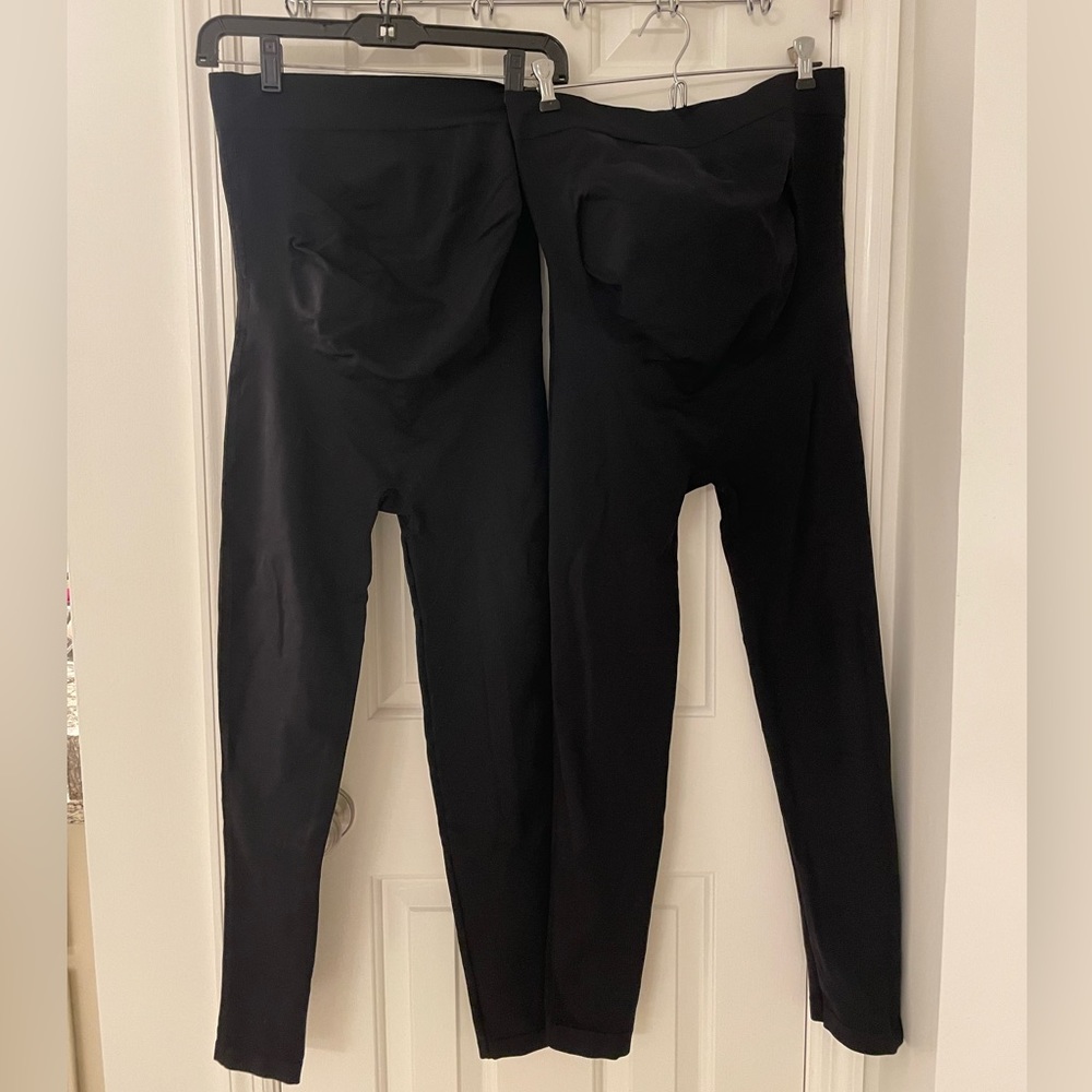 2 BLANQI EVERYDAY Maternity Belly Support Leggings Large and  X-LARGE
